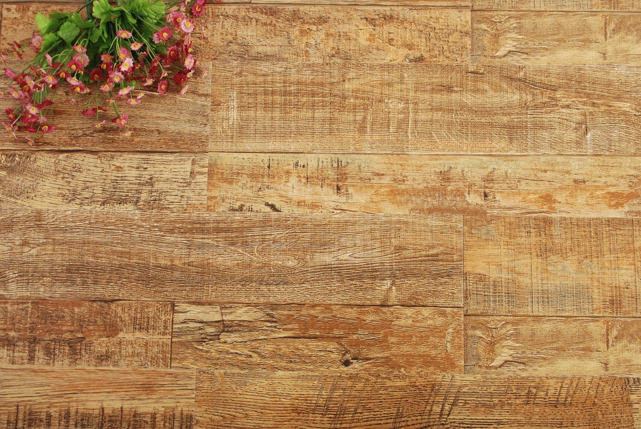 Wooden flooring interior